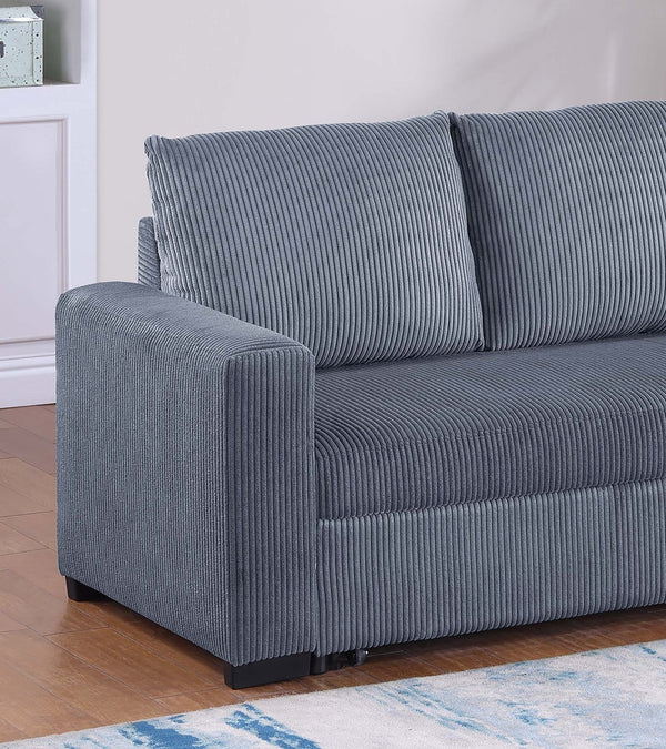 English Elm Convertible Sleeper Sofa with Corduroy Fabric Pull Out Bed for Modern Living Rooms B011P430421