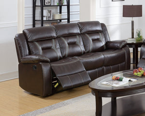 English Elm Modern Reclining Sofa and Loveseat Set Tufted Leatherette Living Room Lounge B011S02430