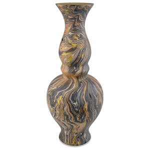 Brown Marbleized Double Gourd Vase