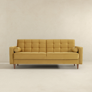 English Elm Ashcroft Furniture - Benara Yellow Velvet Sleeper Sofa