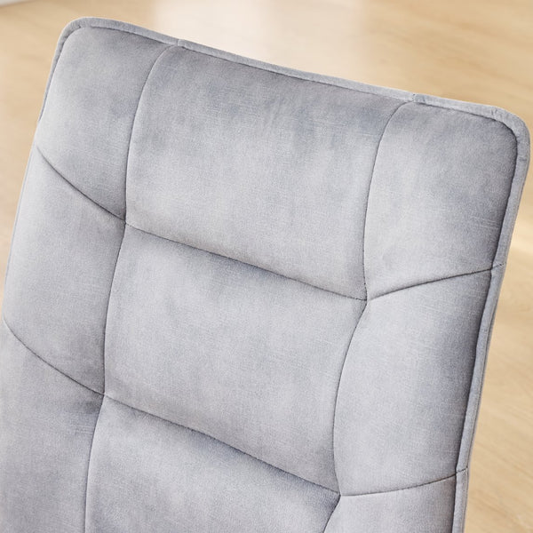 English Elm Modern Velvet Dining Chairs 2-Piece Set - Plush Comfort With Durable Iron Frames In Mustard & Gray N842P284568E