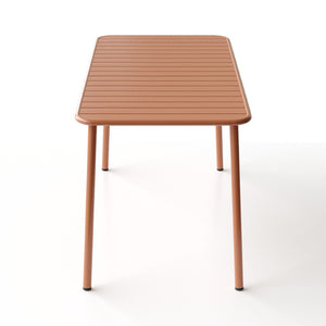 English Elm Sella Long Table In Claret Red - Stylish, Weather-Resistant Outdoor Dining For Balconies & Gardens W3318P308296-GIGA