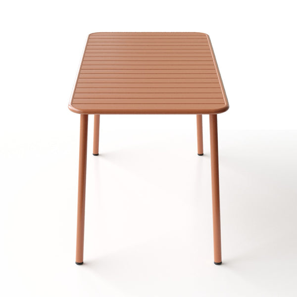 English Elm Sella Long Table In Claret Red - Stylish, Weather-Resistant Outdoor Dining For Balconies & Gardens W3318P308296-GIGA