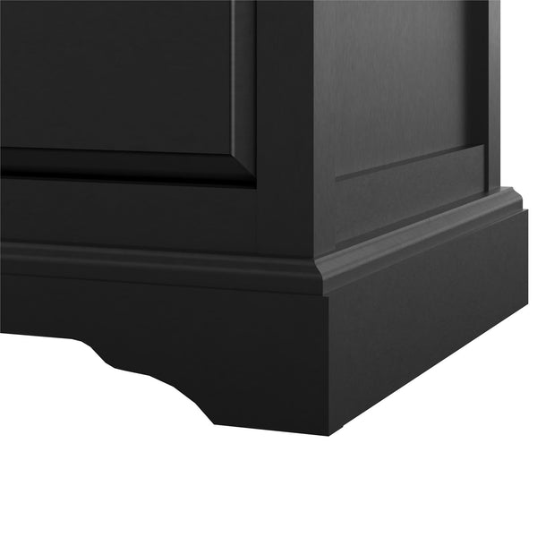 English Elm Bristol Six Drawer Bedroom Dresser with Smooth Metal Slides and Classic Black Finish B2733S00014