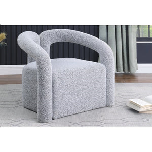 English Elm Modern/contemporary Boucle Accent Chair Sculptural Tubular Frame for Living Room Gray B011P426600
