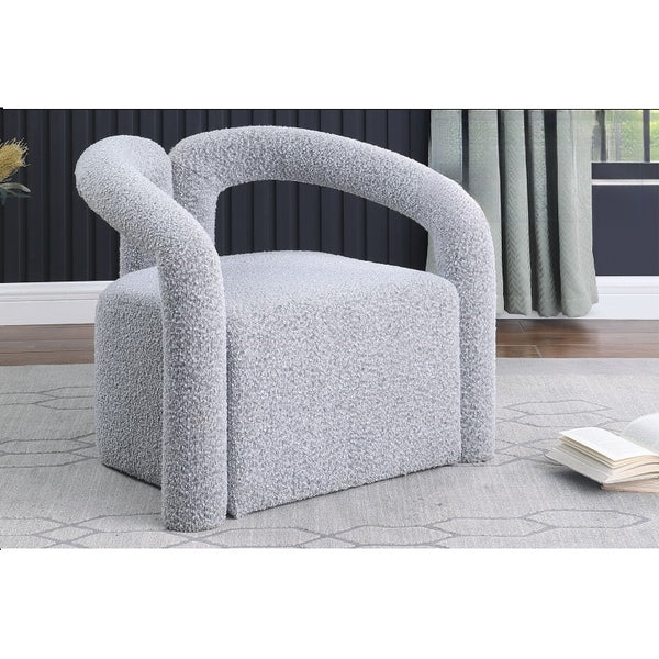 English Elm Modern/contemporary Boucle Accent Chair Sculptural Tubular Frame for Living Room Gray B011P426600