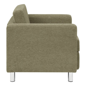 OSP Home Furnishings Pacific Club Chair with Chrome Legs Modern Upholstered Accent Seat for Living Room Armchair PAC51-S126