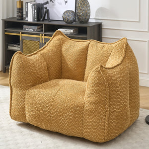 English Elm Sofa plush beanbag chair with superfiber cover and resilient foam filling for ultimate home comfort and relaxation Yellow W1996P252269