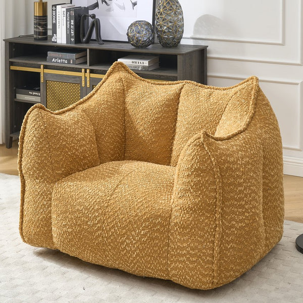 English Elm Sofa plush beanbag chair with superfiber cover and resilient foam filling for ultimate home comfort and relaxation Yellow W1996P252269
