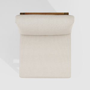 English Elm Walker Edison - Acacia Solid Acacia Wood Chevron Armless Sectional Set Dark Brown - 3-Piece + Coffee Table, Weather-Resistant Upholstery, Sustainable Craftsmanship B185P326697