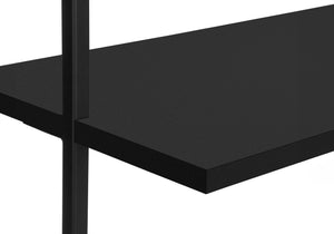 English Elm Bookshelf, 5-Tier Ladder Design, Modern Black Laminate & Metal, Stylish Storage For Home Or Office B2710P219405