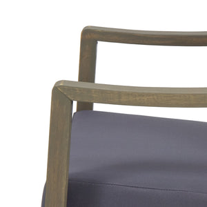 English Elm Christopher Knight Home® - 4 Acacia Outdoor Seating Set Dark Grey Cushions – 4-Person Slat Panel Sled Design, Water-Resistent 69678.00GDGRY-2_70137.00GDGRY