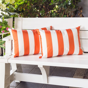 English Elm Horizon Stripe Pillow 14" X 20" - Vibrant Outdoor & Indoor Accent, Weather-Resistant Comfort, Easy Care B357P367233