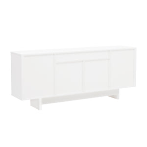 English Elm Ella 71" Sideboard with Soft-Close Doors, Adjustable Shelves, 9 Cubby Spaces & Modern Sled Legs White B365S00110
