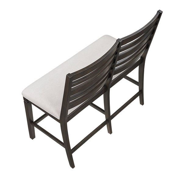 English Elm Classic Counter Height 4-Piece Dining Set With Extendable Table, Upholstered Chairs & Bench In Espresso B011S01909