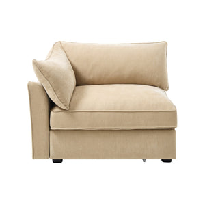 English Elm Sofa Sectional Left Facing Chenille Crescent Silhouette with Hidden Storage Modern Nordic Wheat W3041P293489