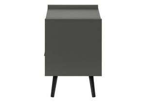 English Elm Accent Side Table Rustic Grey Laminate Compact Storage Cabinet Transitional Bedroom Grey B2710P461707