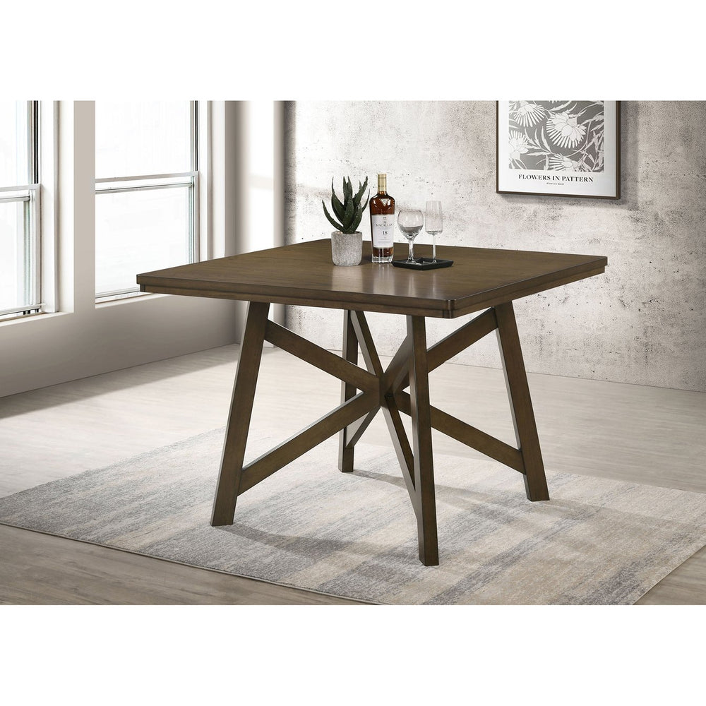 English Elm Maxine Brown Mindi Veneer Square Counter Height Table for Farmhouse Dining Rooms B062S01451