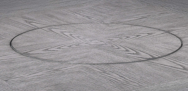 English Elm Classic 7Pc Counter Height Dining Set With Lazy Susan, Antique White & Gray, Smart Storage Solution B011S01879