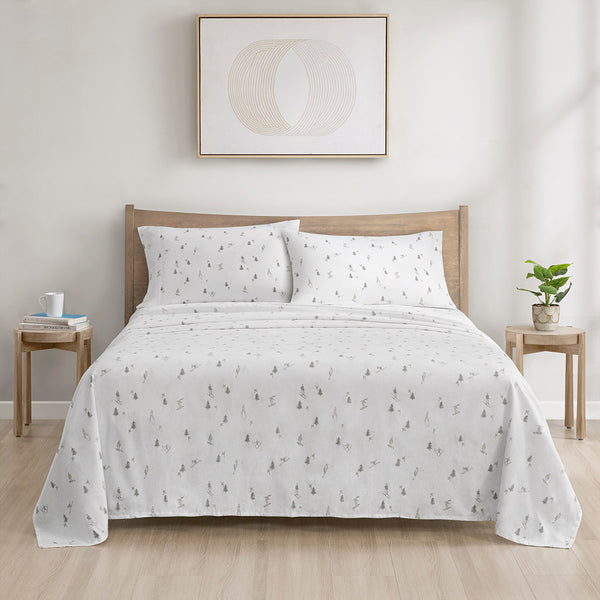 JLA Home True North by Sleep Philosophy - Printed Flannel Sheet Set - Ultra-Soft 100% Cotton, OEKO-TEX, Warm Brushed Prints, Durable Comfort TN20-0514