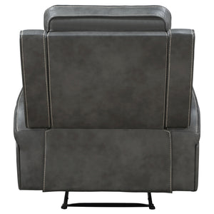English Elm Forrest Grey Recliner Chair - Luxe Comfort With Modern Design, Plush Support & Easy-Clean Faux Leather B062P354047