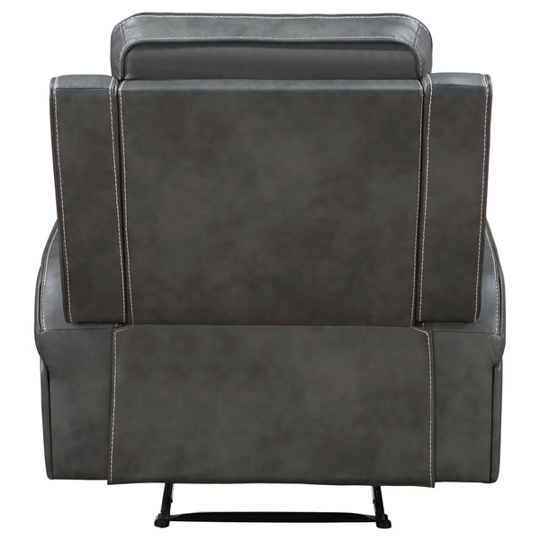 English Elm Forrest Grey Recliner Chair - Luxe Comfort With Modern Design, Plush Support & Easy-Clean Faux Leather B062P354047