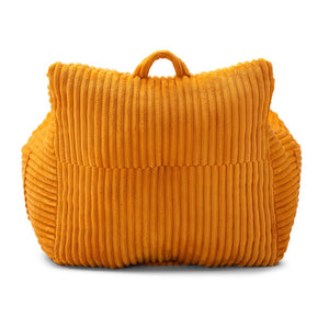 English Elm Giant Plush Bean Bag Chair with Armrests and Footstool for Ultimate Comfort, Durable Corduroy Lounge Sofa Yellow W1117P309392