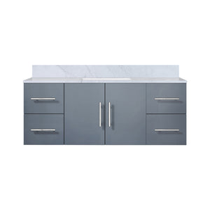 English Elm Dark Grey Bath Vanity With Carrara Marble Top - Elegant Design, Ample Storage & Modern Functionality B2731P258481