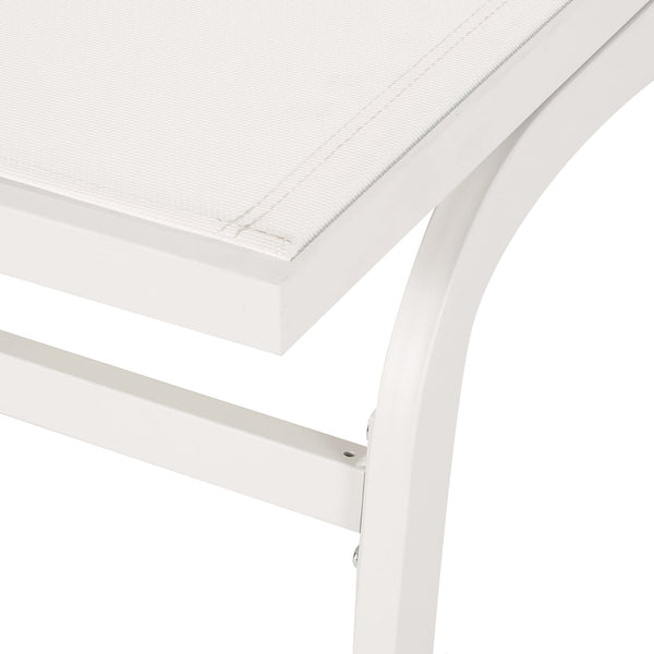 English Elm Christopher Knight Home® - FINN Chaise Lounge Set for Outdoor Patio – Aluminum Frame, Breathable Nylon Mesh, Handcrafted Comfort White 71041.00WHI