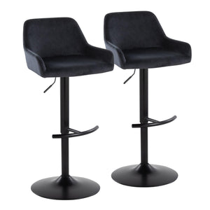 English Elm Contemporary Swivel Barstools with Chrome Base and Faux Leather Seats Set of 2 B202S00823