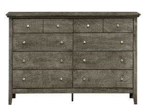 English Elm Hammond Elegant Silver Champagne Dresser with Dovetail Drawers, Soft-Close Hardware, Durable Veneer Finish Gray 41 L x 63 W x 21 H B078108313