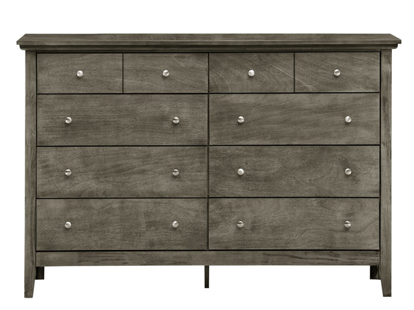 English Elm Hammond Elegant Silver Champagne Dresser with Dovetail Drawers, Soft-Close Hardware, Durable Veneer Finish Gray 41 L x 63 W x 21 H B078108313