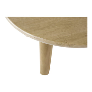 English Elm Milo Round Oak Dining Table Seats Four with Warm Natural Grain and Clean Lined Base B2769S00002