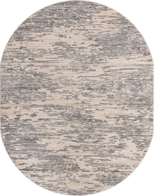 Unique Loom Oasis Water Machine Made Abstract Rug Gray, Ivory/Beige/Blue/Navy Blue 8' 0" x 10' 0"