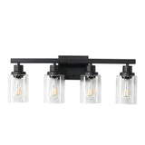 English Elm 4-Lights Farmhouse Vanity Lights Fixture Rustic Bathroom Light Fixture Bathroom Sconce