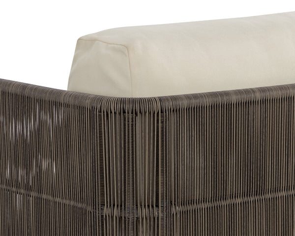 Sunpan Ravenna Swivel Armchair - Durable Outdoor Comfort with Teak Wood Base & UV-Resistant Cushions