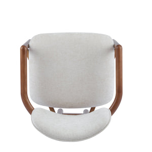 English Elm Christopher Knight Home® - Dining Upholstered Arm Chairs Set of 2 — Rubber Wood Frame, King Louis Backrest, Breathable Fabric Seats, 300 lb Capacity Beige N779P233060B