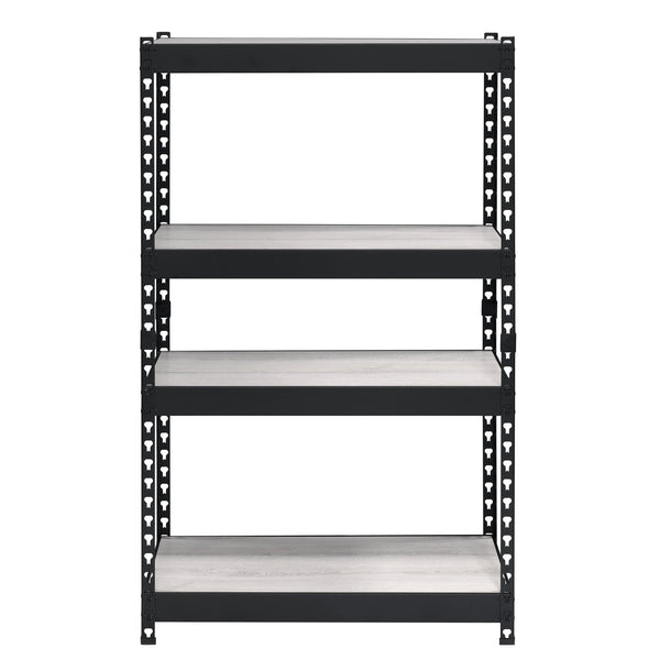 English Elm Natural 4-Tier Bookcase with Metal Frame and Adjustable Shelves – 48.5" Height, Natural/Black Finish B062P184587