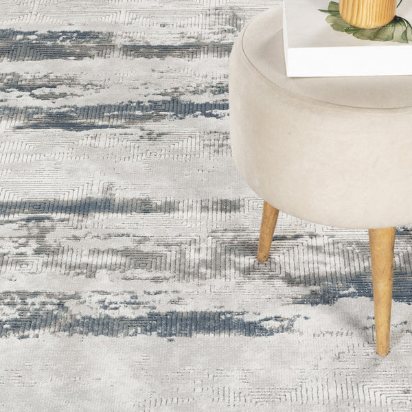English Elm Geometrix Gray Area Rug - 2 Ft. 7 In. X 9 Ft. 10 In. - Modern, Durable, Easy-Care For High-Traffic Spaces B186P316839