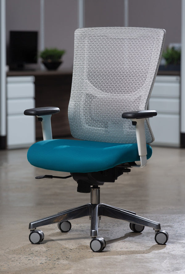 OSP Home Furnishings Progrid® Breathable Mesh Mid Back Office Chair with Lumbar Support and Ergonomic Controls 95672-7