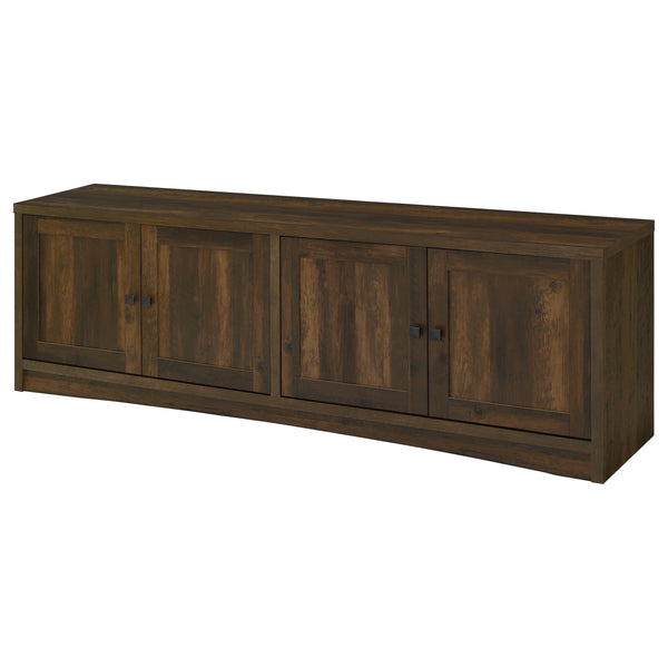 English Elm Sloat Matte Black Three Piece Entertainment Center with Media Towers for Large Tvs B062S01796