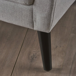 English Elm Christopher Knight Home® - CLUB Vintage-Inspired Fabric Club Chair with Nailhead Trim & Scroll Arms, Birch Legs, Contemporary Comfort LIGHT GREY 31.5 L x 27.75 W x 18.5 H 60848.00LGRY