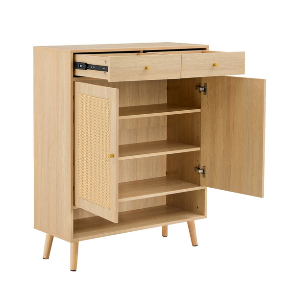 English Elm Multi-Functional Modern Minimalist Mdf Shoe Cabinet - Stylish Storage For Nordic & Industrial Homes W3226P278927