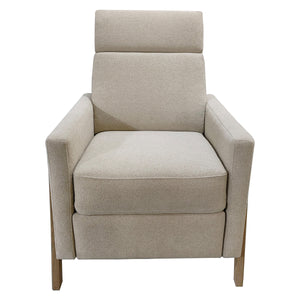 JLA Home Chapel Hill - Recliner Luna modern upholstered recliner with exposed wood frame, ergonomic support, ready-to-use relaxation Beige CH103-0043