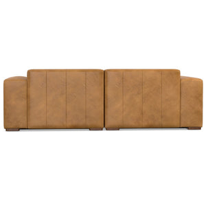 English Elm Rex 2-Seater Loveseat In Sienna Leather - Contemporary Comfort For Small Spaces, Easy Assembly B136P199273-GIGA