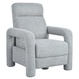 English Elm Christopher Knight Home® - 31.25" Push Back Recliner Plush Teddy Fleece Upholstered Armchair with Foam & Pocket Springs Comfort 90–120–150° Adjustments LIGHT GREY N763P212864R