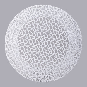 English Elm T3704-35 Cast Aluminum Round Coffee Table with Coral Lattice Cutouts for Modern Living B009P417516