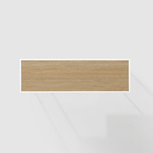 42" Metal and Wood Tiered Shelf Entry Table Coastal Oak, White MAYL2KCOW Walker Edison