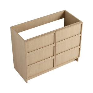 English Elm 42" Freestanding Bathroom Vanity Plywood Build Soft-close Doors Dune Oak Finish W999P392896