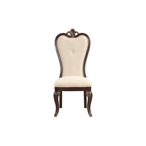 English Elm Roi Brown Side Chair With Button-Tufted Backs (Set Of 2)